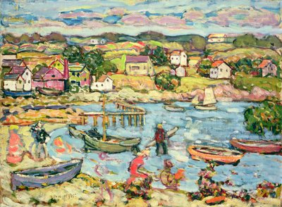 Paesaggio con Barche a Remi da Maurice Brazil Prendergast